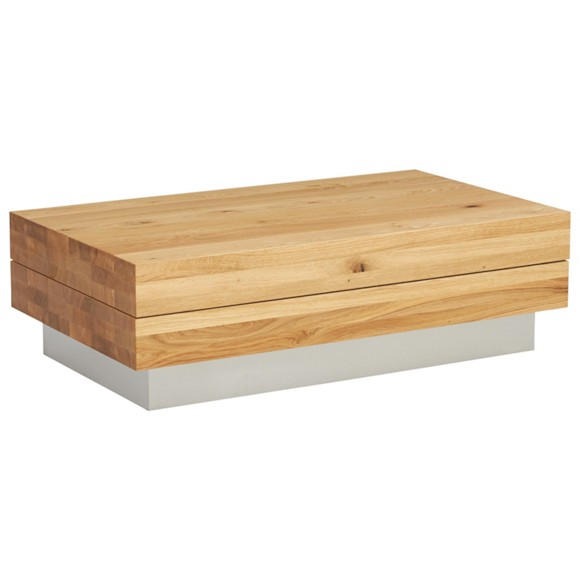 COUCHTISCH in Holz Eichefarben Couchtische Wohnzimmertische Couchtisch Holz Ausziehbar HOhenverstellbar ~ COUCHTISCH in Holz Eichefarben Couchtische Wohnzimmertische