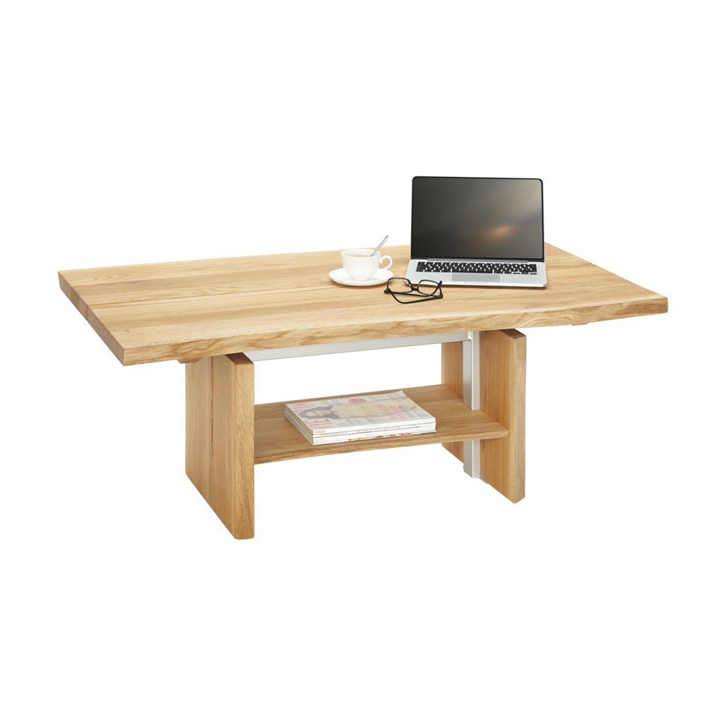 LINEA NATURA Couchtisch Braun 120×48 67×70 cm Holz 520 LINEA NATURA Couchtisch Braun 120×48 67×70 cm Holz 520