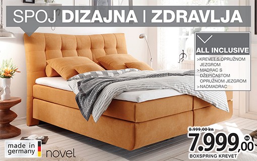 udoban tapecirani krevet boxspring