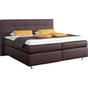 BOXSPRINGBETT INKL. Matratze - Alufarben/Braun, KONVENTIONELL, Leder (200/127,5/212cm) - DIETER KNOLL BOXSPRINGBETT INKL. Matratze - Alufarben/Braun, KONVENTIONELL, Leder (200/127,5/212cm) - DIETER KNOLL