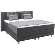 Webstoff BOXSPRINGBETT INKL.Matratze - Anthrazit/Alufarben, KONVENTIONELL, Textil/Metall (210/114/212cm) - ESPOSA Webstoff BOXSPRINGBETT INKL.Matratze - Anthrazit/Alufarben, KONVENTIONELL, Textil/Metall (210/114/212cm) - ESPOSA