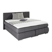 BOXSPRINGBETT Flachgewebe INKL. Matratze - Chromfarben/Grau, MODERN, Kunststoff/Textil (160/110/214cm) - CARRYHOME BOXSPRINGBETT Flachgewebe INKL. Matratze - Chromfarben/Grau, MODERN, Kunststoff/Textil (160/110/214cm) - CARRYHOME
