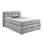BOXSPRINGBETT Webstoff INKL. Bettkasten, Matratze, Topper - Chromfarben/Hellgrau, MODERN, Kunststoff/Textil (154/105/217cm) - CARRYHOME BOXSPRINGBETT Webstoff INKL. Bettkasten, Matratze, Topper - Chromfarben/Hellgrau, MODERN, Kunststoff/Textil (154/105/217cm) - CARRYHOME