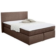 BOXSPRINGBETT Webstoff INKL. Matratze, Topper - Hellbraun, MODERN, Holzwerkstoff/Kunststoff (160/102/209cm) - CARRYHOME BOXSPRINGBETT Webstoff INKL. Matratze, Topper - Hellbraun, MODERN, Holzwerkstoff/Kunststoff (160/102/209cm) - CARRYHOME