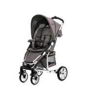 Buggy Flac Grau - Silberfarben/Grau, MODERN, Textil/Metall (72,0/58,5/105,0cm) - MOON Buggy Flac Grau - Silberfarben/Grau, MODERN, Textil/Metall (72,0/58,5/105,0cm) - MOON