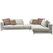 Ecksofa Rückenkissen Beige - Chromfarben/Beige, MODERN, Textil/Metall (326/206cm) - DIETER KNOLL Ecksofa Rückenkissen Beige - Chromfarben/Beige, MODERN, Textil/Metall (326/206cm) - DIETER KNOLL