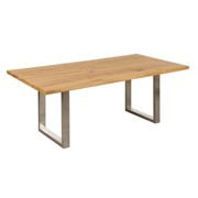 ESSTISCH KING - Edelstahlfarben/Eichefarben, MODERN, Holz/Metall (200/100/75cm) - LINEA NATURA ESSTISCH KING - Edelstahlfarben/Eichefarben, MODERN, Holz/Metall (200/100/75cm) - LINEA NATURA