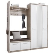 GARDEROBE - Dunkelgrau/Eichefarben, MODERN, Holzwerkstoff/Textil (179/200/40cm) - VOLEO GARDEROBE - Dunkelgrau/Eichefarben, MODERN, Holzwerkstoff/Textil (179/200/40cm) - VOLEO