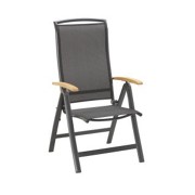 GARTENKLAPPSTUHL Teakholz Aluminium Anthrazit, Schwarz - Anthrazit/Schwarz, MODERN, Holz/Textil (63/116/60cm) - AMBIA GARDEN GARTENKLAPPSTUHL Teakholz Aluminium Anthrazit, Schwarz - Anthrazit/Schwarz, MODERN, Holz/Textil (63/116/60cm) - AMBIA GARDEN