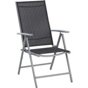 GARTENKLAPPSTUHL Aluminium Schwarz, Silberfarben, Weiß - Silberfarben/Schwarz, MODERN, Textil/Metall (56/106/64cm) - XORA GARTENKLAPPSTUHL Aluminium Schwarz, Silberfarben, Weiß - Silberfarben/Schwarz, MODERN, Textil/Metall (56/106/64cm) - XORA