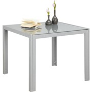 GARTENTISCH Glas, Metall Grau, Silberfarben - Silberfarben/Grau, MODERN, Glas/Metall (90/72/90cm) - XORA GARTENTISCH Glas, Metall Grau, Silberfarben - Silberfarben/Grau, MODERN, Glas/Metall (90/72/90cm) - XORA