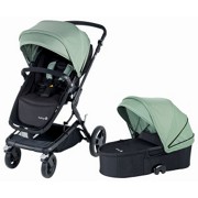 Kinderwagenset Kokoon 2-tlg. Schwarz, Türkis - Türkis/Schwarz, Textil/Metall (61/102/77,5cm) - SAFETY Kinderwagenset Kokoon 2-tlg. Schwarz, Türkis - Türkis/Schwarz, Textil/Metall (61/102/77,5cm) - SAFETY