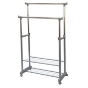 KLEIDERWAGEN Chromfarben, Grau - Chromfarben/Grau, MODERN, Kunststoff/Metall (83/122-167/44cm) - CARRYHOME KLEIDERWAGEN Chromfarben, Grau - Chromfarben/Grau, MODERN, Kunststoff/Metall (83/122-167/44cm) - CARRYHOME