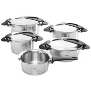 KOCHTOPFSET Edelstahl 5-teilig - Silberfarben, Metall - FISSLER KOCHTOPFSET Edelstahl 5-teilig - Silberfarben, Metall - FISSLER