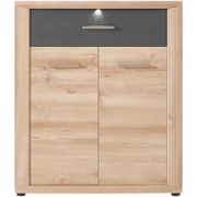 KOMMODE - Dunkelgrau/Buchefarben, KONVENTIONELL, Holzwerkstoff/Metall (90/105/42cm) - VOLEO KOMMODE - Dunkelgrau/Buchefarben, KONVENTIONELL, Holzwerkstoff/Metall (90/105/42cm) - VOLEO