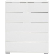 KOMODA - bílá/barvy chromu, Moderní, kov/dřevěný materiál (82/102/42cm) - CARRYHOME KOMODA - bílá/barvy chromu, Moderní, kov/dřevěný materiál (82/102/42cm) - CARRYHOME