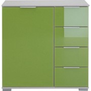 KOMODA - bílá/zelená, Moderní, kov/dřevěný materiál (81/83/41cm) - CARRYHOME KOMODA - bílá/zelená, Moderní, kov/dřevěný materiál (81/83/41cm) - CARRYHOME