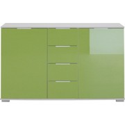 KOMODA - bílá/zelená, Moderní, kov/dřevěný materiál (130/83/41cm) - CARRYHOME KOMODA - bílá/zelená, Moderní, kov/dřevěný materiál (130/83/41cm) - CARRYHOME