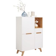 KOMODA HIGHBOARD - bílá/barvy dubu, Moderní, dřevo/dřevěný materiál (95/136,5/41cm) - HOM IN KOMODA HIGHBOARD - bílá/barvy dubu, Moderní, dřevo/dřevěný materiál (95/136,5/41cm) - HOM IN