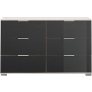 KOMODA - šedá/Sonoma dub, Moderní, kov/dřevěný materiál (130/83/41cm) - CARRYHOME KOMODA - šedá/Sonoma dub, Moderní, kov/dřevěný materiál (130/83/41cm) - CARRYHOME