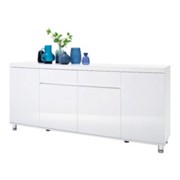 KOMODA SIDEBOARD - bílá/barvy chromu, Moderní, kov/dřevěný materiál (190/83/40cm) - XORA KOMODA SIDEBOARD - bílá/barvy chromu, Moderní, kov/dřevěný materiál (190/83/40cm) - XORA