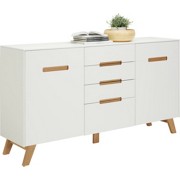 KOMODA SIDEBOARD - bílá/barvy dubu, Moderní, dřevo/dřevěný materiál (168,5/93,5/41cm) - HOM IN KOMODA SIDEBOARD - bílá/barvy dubu, Moderní, dřevo/dřevěný materiál (168,5/93,5/41cm) - HOM IN