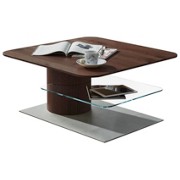 KONFERENČNÍ STOLEK - bílá/barvy dubu, Moderní, dřevěný materiál/sklo (85/43/85cm) - AMBIENTE BY HÜLSTA KONFERENČNÍ STOLEK - bílá/barvy dubu, Moderní, dřevěný materiál/sklo (85/43/85cm) - AMBIENTE BY HÜLSTA