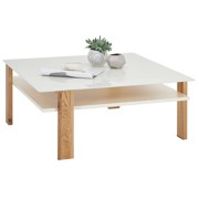 KONFERENČNÍ STOLEK - bílá/barvy dubu, Moderní, dřevěný materiál/sklo (90/38/90cm) - HÜLSTA - NOW KONFERENČNÍ STOLEK - bílá/barvy dubu, Moderní, dřevěný materiál/sklo (90/38/90cm) - HÜLSTA - NOW
