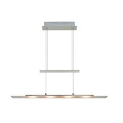 LED-HÄNGELEUCHTE - Nickelfarben, MODERN, Glas/Metall (80/8/150cm) - NOVEL LED-HÄNGELEUCHTE - Nickelfarben, MODERN, Glas/Metall (80/8/150cm) - NOVEL