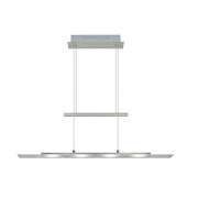 LED-HÄNGELEUCHTE - Nickelfarben, MODERN, Glas/Metall (80/8/150cm) - NOVEL LED-HÄNGELEUCHTE - Nickelfarben, MODERN, Glas/Metall (80/8/150cm) - NOVEL