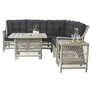 LOUNGE GARNITURA MALAGA - siva/antracit, Romantično / ladanjski, metal/tekstil (220/196cm) - AMBIA GARDEN LOUNGE GARNITURA MALAGA - siva/antracit, Romantično / ladanjski, metal/tekstil (220/196cm) - AMBIA GARDEN