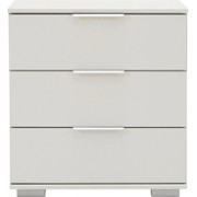 NOČNÍ STOLEK - bílá/barvy chromu, Moderní, kov/dřevěný materiál (52/58/38cm) - CARRYHOME NOČNÍ STOLEK - bílá/barvy chromu, Moderní, kov/dřevěný materiál (52/58/38cm) - CARRYHOME