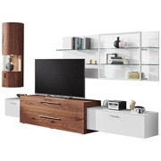 OBÝVACÍ STĚNA - bílá/barvy ořechu, Moderní, kov/dřevo (334,4/223/51,9cm) - AMBIENTE BY HÜLSTA OBÝVACÍ STĚNA - bílá/barvy ořechu, Moderní, kov/dřevo (334,4/223/51,9cm) - AMBIENTE BY HÜLSTA