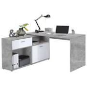 PISAĆI STOL KUTNI - bijela/siva, Moderno, drvni materijal/plastika (138/75/67,5cm) - XORA PISAĆI STOL KUTNI - bijela/siva, Moderno, drvni materijal/plastika (138/75/67,5cm) - XORA
