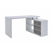 PISAĆI STOL KUTNI - bijela/siva, Moderno, drvni materijal (140/75/114,5cm) - VOLEO PISAĆI STOL KUTNI - bijela/siva, Moderno, drvni materijal (140/75/114,5cm) - VOLEO