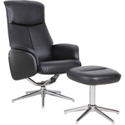 RELAX FOTELJA - boje kroma/crna, Moderno, metal/tekstil (71/104-92/72,5-106cm) - XORA RELAX FOTELJA - boje kroma/crna, Moderno, metal/tekstil (71/104-92/72,5-106cm) - XORA