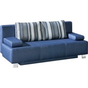 SCHLAFSOFA Webstoff Blau - Blau/Chromfarben, MODERN, Textil/Metall (203/88/89cm) - NOVEL SCHLAFSOFA Webstoff Blau - Blau/Chromfarben, MODERN, Textil/Metall (203/88/89cm) - NOVEL