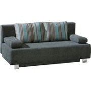 SCHLAFSOFA Webstoff Anthrazit - Chromfarben/Anthrazit, MODERN, Textil/Metall (203/88/89cm) - NOVEL SCHLAFSOFA Webstoff Anthrazit - Chromfarben/Anthrazit, MODERN, Textil/Metall (203/88/89cm) - NOVEL