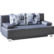SCHLAFSOFA Webstoff Grau - Chromfarben/Grau, MODERN, Textil/Metall (203/88/89cm) - NOVEL SCHLAFSOFA Webstoff Grau - Chromfarben/Grau, MODERN, Textil/Metall (203/88/89cm) - NOVEL