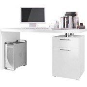 SCHREIBTISCH MARCUS -BOXXX- - Chromfarben/Weiß, MODERN, Kunststoff (140/75/65cm) - BOXXX SCHREIBTISCH MARCUS -BOXXX- - Chromfarben/Weiß, MODERN, Kunststoff (140/75/65cm) - BOXXX