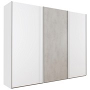 SCHWEBETÜRENSCHRANK in Grau, Weiß - Chromfarben/Weiß, MODERN, Holzwerkstoff/Metall (300/222,5/67cm) - WELNOVA SCHWEBETÜRENSCHRANK in Grau, Weiß - Chromfarben/Weiß, MODERN, Holzwerkstoff/Metall (300/222,5/67cm) - WELNOVA