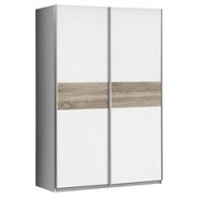 SCHWEBETÜRENSCHRANK OHIO -TOP- - Alufarben/Weiß, MODERN, Holzwerkstoff/Metall (120/190,5/61,2cm) - CARRYHOME SCHWEBETÜRENSCHRANK OHIO -TOP- - Alufarben/Weiß, MODERN, Holzwerkstoff/Metall (120/190,5/61,2cm) - CARRYHOME