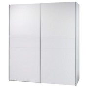 SCHWEBETÜRENSCHRANK VIKTOR - Alufarben/Weiß, MODERN, Holzwerkstoff/Metall (170/195/62cm) - CARRYHOME SCHWEBETÜRENSCHRANK VIKTOR - Alufarben/Weiß, MODERN, Holzwerkstoff/Metall (170/195/62cm) - CARRYHOME