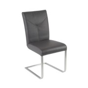 SCHWINGSTUHL Edelstahl, Eisen Dickleder Dunkelbraun, Edelstahlfarben - Edelstahlfarben/Dunkelbraun, MODERN, Leder/Metall (46/93/61,5cm) - NOVEL SCHWINGSTUHL Edelstahl, Eisen Dickleder Dunkelbraun, Edelstahlfarben - Edelstahlfarben/Dunkelbraun, MODERN, Leder/Metall (46/93/61,5cm) - NOVEL