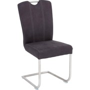 SCHWINGSTUHL Edelstahl Edelstahlfarben, Grau - Edelstahlfarben/Grau, MODERN, Textil/Metall (43/99/56cm) - VALDERA SCHWINGSTUHL Edelstahl Edelstahlfarben, Grau - Edelstahlfarben/Grau, MODERN, Textil/Metall (43/99/56cm) - VALDERA