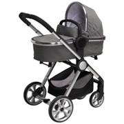 SET OTROŠKI VOZIČEK NEAPEL - srebrna/rjava, kovina/tekstil (87/51/103,5cm) - MYBABY SET OTROŠKI VOZIČEK NEAPEL - srebrna/rjava, kovina/tekstil (87/51/103,5cm) - MYBABY