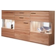 SIDEBOARD Kernbuche furniert, teilmassiv lackiert - Buchefarben/Silberfarben, KONVENTIONELL, Glas/Holz (174/105/40cm) - VOLEO SIDEBOARD Kernbuche furniert, teilmassiv lackiert - Buchefarben/Silberfarben, KONVENTIONELL, Glas/Holz (174/105/40cm) - VOLEO