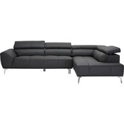 SJEDEĆA GARNITURA - boje kroma/antracit, Moderno, koža/tekstil (294/219cm) - XORA SJEDEĆA GARNITURA - boje kroma/antracit, Moderno, koža/tekstil (294/219cm) - XORA