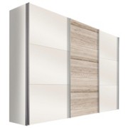 SKŘÍŇ S POSUVNÝMI DVEŘMI - bílá/barvy dubu, Moderní, kov/dřevěný materiál (300/216/68cm) - HOM IN SKŘÍŇ S POSUVNÝMI DVEŘMI - bílá/barvy dubu, Moderní, kov/dřevěný materiál (300/216/68cm) - HOM IN