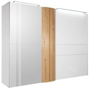 SKŘÍŇ S POSUVNÝMI DVEŘMI - bílá/barvy dubu, Moderní, kov/dřevo (302/229,6/71,4cm) - AMBIENTE BY HÜLSTA SKŘÍŇ S POSUVNÝMI DVEŘMI - bílá/barvy dubu, Moderní, kov/dřevo (302/229,6/71,4cm) - AMBIENTE BY HÜLSTA